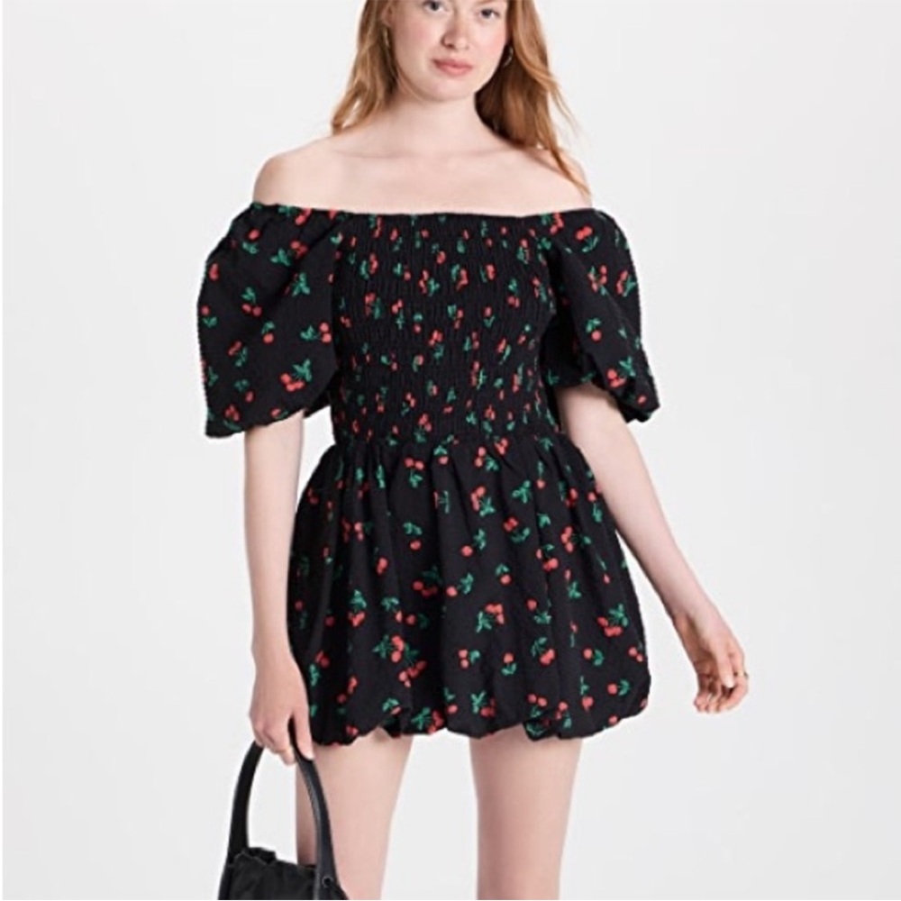 NWT English Factory Cherry Smocked Mini Dress
